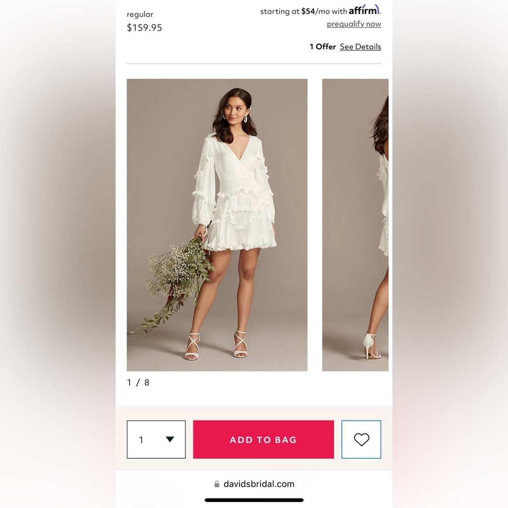David’s Bridal party dress! Size XL